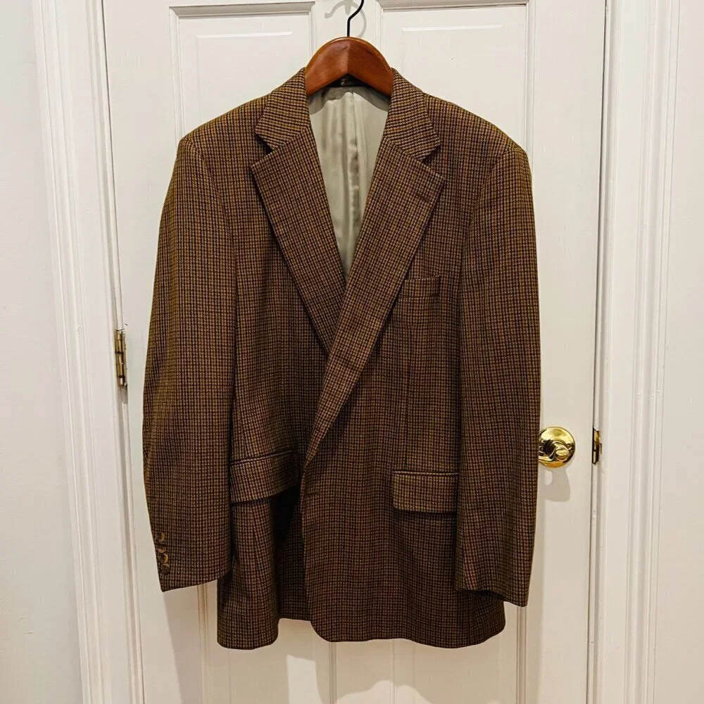 Paul Stuart Wool Sport Coat Blazer Jacket Size 46 Long